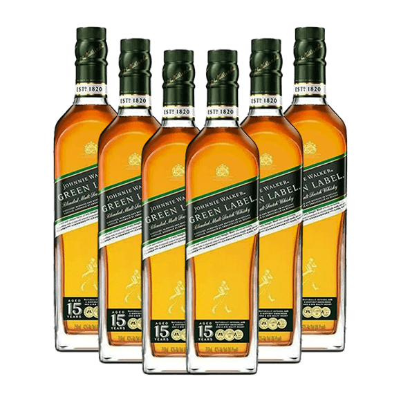 6_-_Johnnie_Walker_Green_Label_Whisky_Blended_Malt_15_anos_6x_750mlkits